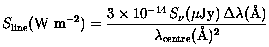 Line Flux Formula