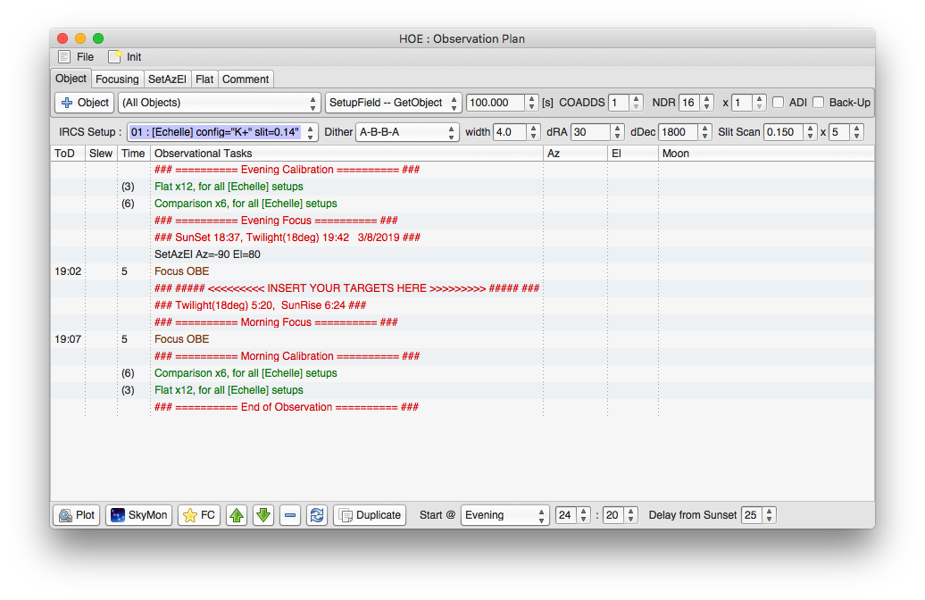 Obs Plan Editor