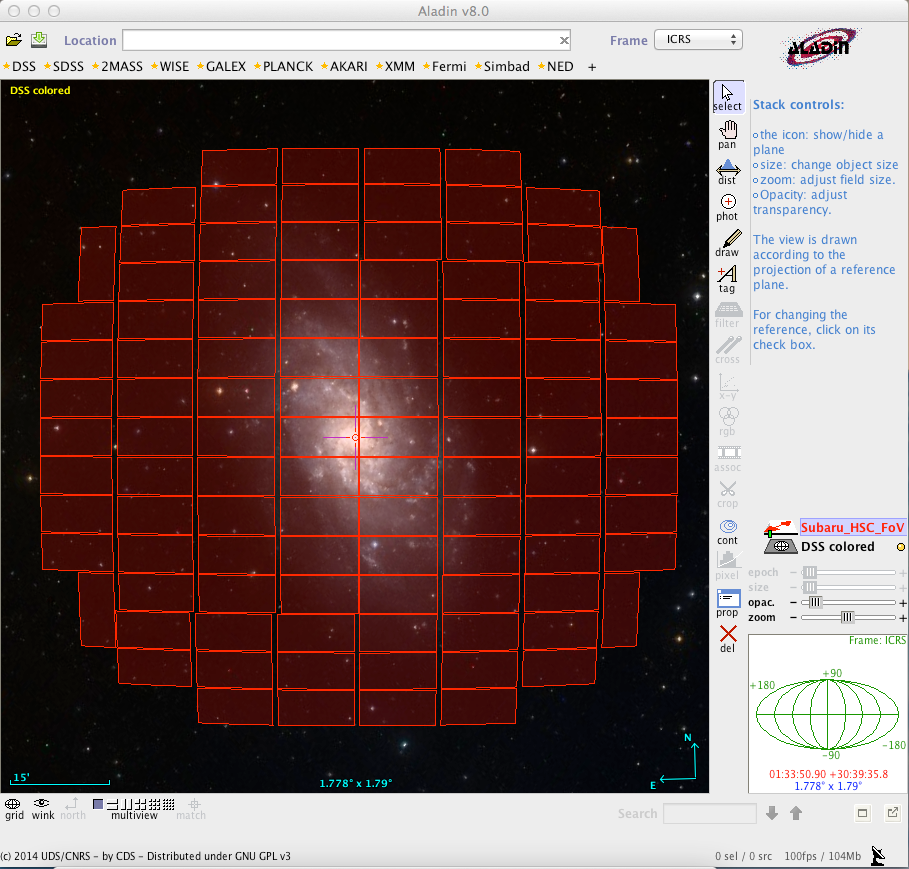 Display FoV with angle=0