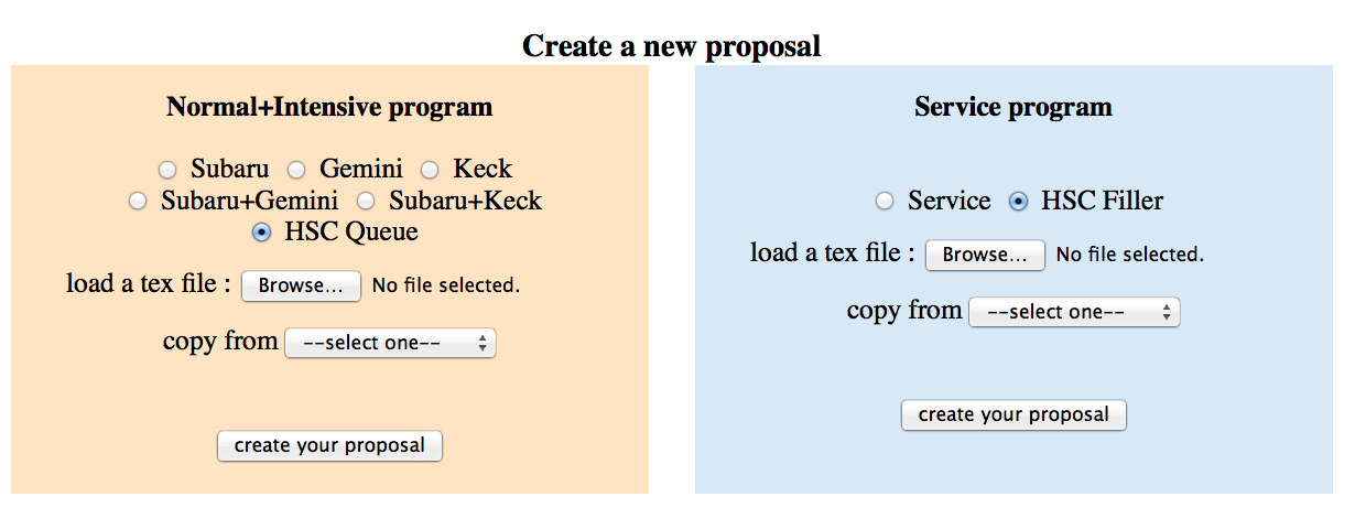 Select 'HSC Queue' for a Normal and Intensive program or 'HSC Filler' for Filler program.