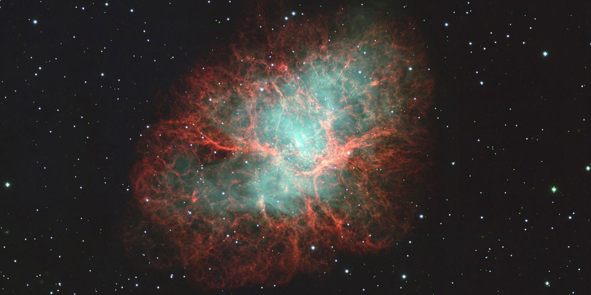 The Crab Nebula is a supernova remnant (Messier 1)