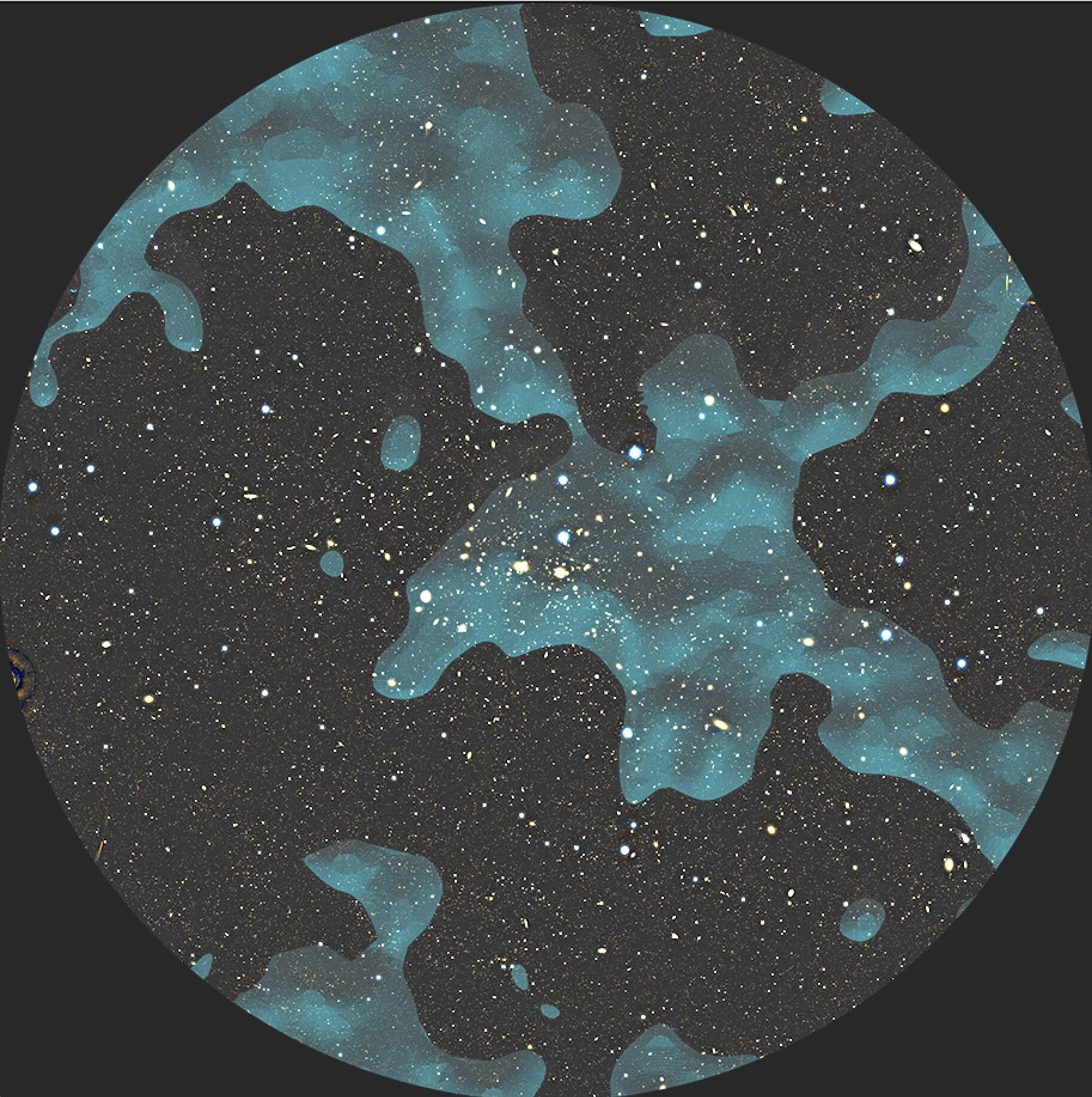 Cosmic Dark Matter Web Detected in Coma Cluster Figure1