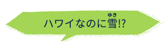 ハワイなのに雪!?