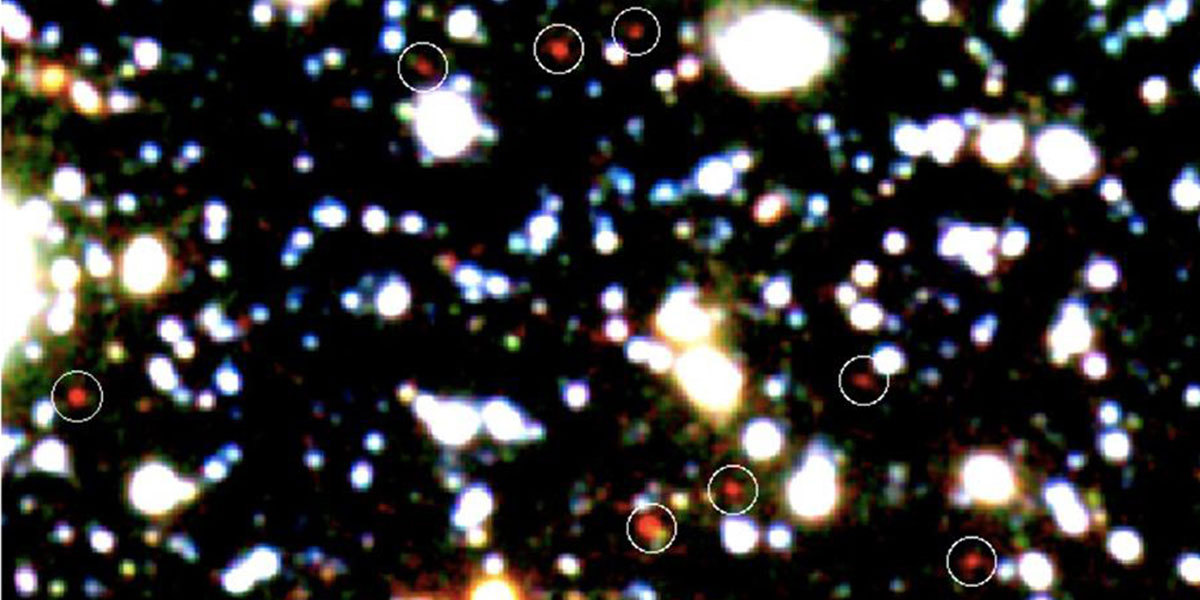 すばる望遠鏡で発見された遠くの銀河たち