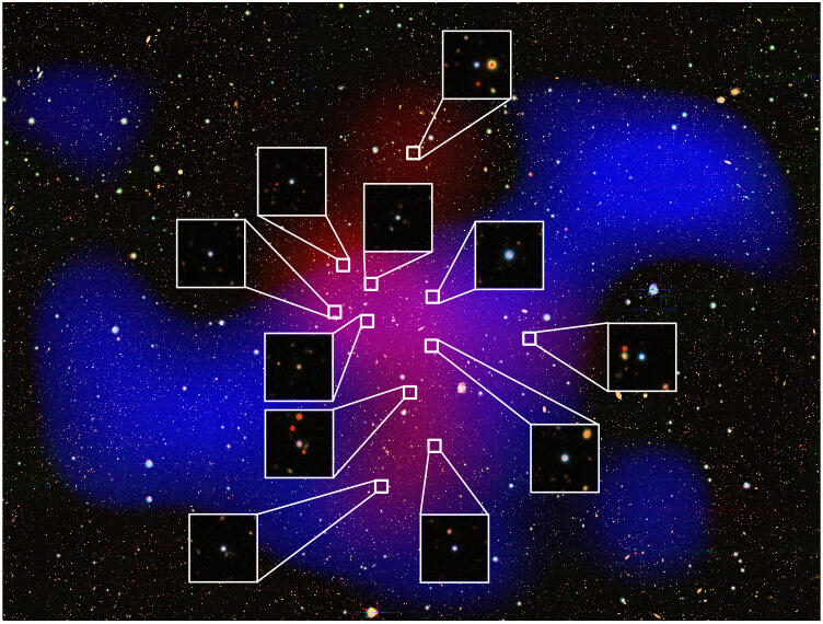 宇宙最大級の超巨大ブラックホールの集団を発見:宇宙の物質分布に新たな謎を投げかける 図