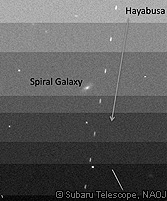 Subaru Telescope photographed Hayabusa spacecraft